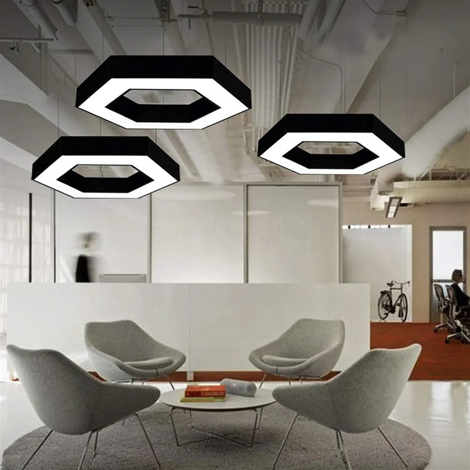 Hexagonal Led Pendant Hanging Light